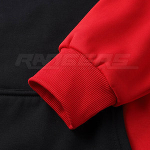 Sweat-shirts pour hommes 100% coton, couleur contrastée rouge et noir, poche kangourou en coton, pull-over moderne streetwear, sweat-shirts d'hiver - Product Image 6