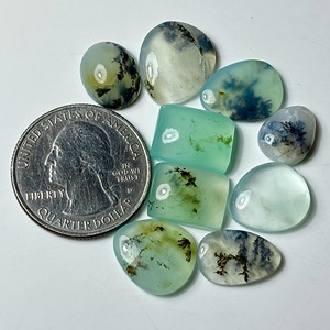 Gema de ópalo azul natural de Perú, cabujón azul liso para la elaboración de colgantes - Product Image 2