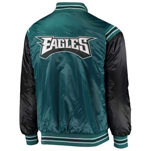 Men's Green Black Varsity Jacket Stand Collar <b>Covered</b> <b>Button</b> Closure Regular Fit Polyester Lining Breathable Winter Wear Knitted - Product Image 2