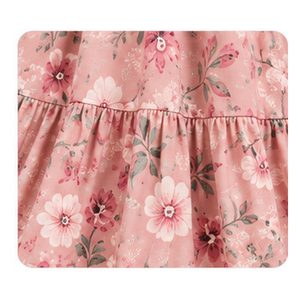 Women's Floral Maxi <b>Dress</b> Tiered Long <b>Dress</b> Button Front 3/4 Sleeve Casual Modest <b>Summer</b> <b>Boho</b> Fashion Wholesale Ladies Clothing - Product Image 5