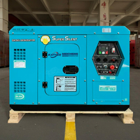 Générateur diesel silencieux 50Hz 60Hz 5/7/9/10/12KVA 110/380V monophasé/triphasé certifié EPA, groupe électrogène diesel portable insonorisé