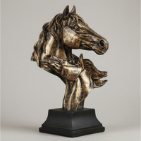 Buste de cheval Royal Stallion Art Déco, fabrication indienne, pièce de décoration pour mariage, anniversaire, Diwali