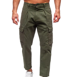 Pantalon cargo utilitaire pour homme, multi-poches, tissu en coton respirant, anti-plis, séchage rapide, coupe décontractée pour la randonnée estivale - Product Image 2