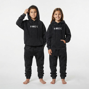 Conjunto Deportivo Premium para Niños, Estilo Vintage con Lavado Ácido, Sudadera Holgada y Pantalones Jogger, Ropa Casual Urbana de Fabricante - Product Image 5