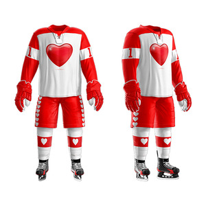 Uniformes de Hockey sobre Hielo de Poliéster de Primera Calidad RTS, Transpirables, de Secado Rápido, Antibacterianos, con Logotipo y Color Personalizados AI-IH-210 - Product Image 6