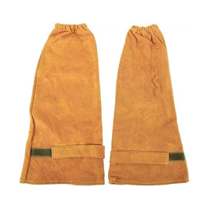 Mangas de Trabajo de Cuero de Vaca para Soldadura, Resistentes al Calor y las Llamas, Protección para Brazos, Ropa de Trabajo Resistente para Soldadores y Bomberos - Product Image 1