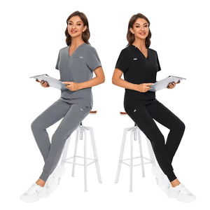 Conjuntos de Uniformes Médicos Premium para Mujer, Personalizables, Uniforme de Enfermera de Hospital, Top con Cuello en V, Pantalones Jogger, Ropa de Trabajo para Doctoras y Enfermeras - Product Image 2