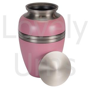 Urna Funeraria Rosa para Cenizas de Adulto, Diseño Tradicional de Tres Líneas, Recuerdo Conmemorativo, Accesorios para Entierro - Product Image 4