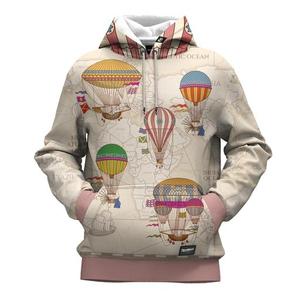 Sudadera con Capucha para Hombre, Estampado de Globo Aerostático, Sublimación, Forro Polar de Poliéster, Ropa de Otoño, Sudaderas Deportivas - Product Image 1
