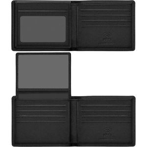 Portafoglio Bifold in Vera Pelle Fatto a Mano per Uomo con Blocco RFID e 2 Finestre per Documenti, Elegante Portafoglio Maschile con Confezione Regalo - Product Image 3