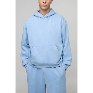 Ensemble de survêtement personnalisé pour homme avec impression 3D en relief, pantalon large en molleton épais, faible MOQ, vente en gros - Product Image 2