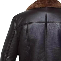 Blouson de motard en peau de mouton véritable pour homme, imperméable, style urbain haut de gamme, personnalisable avec logo OEM, hiver, qualité supérieure, vente en gros