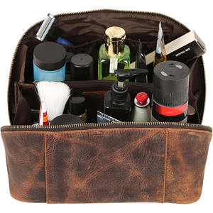 Bolsa de Cosméticos de Viaje de Cuero al por Mayor con Cierre y Compartimentos en Capas, Impermeable y Portátil, Opción de Logotipo Personalizado en Venta - Product Image 6