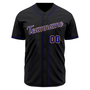 Camiseta de Béisbol Negra de Manga Corta con Botones, Uniforme de Equipo Personalizado, Ligera, Transpirable, Deportiva - Product Image 1