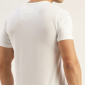 Camiseta de Manga Corta para Hombre, Color Sólido, Informal, de Secado Rápido, Transpirable, Ecológica, Ligera, de Tela de Lona, Esencial para el Verano - Product Image 4