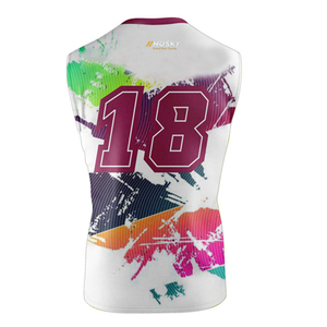 Uniforme de Fútbol Americano de Compresión Transpirable Personalizado 7v7 para Adultos, Sin Mangas, 100% Poliéster, Secado Rápido, Cintura Elástica - Product Image 2