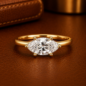 แหวนหมั้นเพชรเม็ดเดี่ยวทรงมาร์คีส์ขายดี รับรองโดย IGI ขนาด 1.0ct-3.0ct ทองคำขาว 14K เพชรเพาะเลี้ยงในห้องปฏิบัติการ เครื่องประดับสั่งทำพิเศษ - Product Image 6