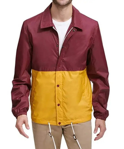 เสื้อแจ็คเก็ตโค้ชกันลมสำหรับผู้ชาย แบบ Color Blocking น้ำหนักเบา ระบายอากาศได้ดี สวมใส่สบายๆ เหมาะสำหรับฤดูใบไม้ร่วง ทรงปกติ - Product Image 1