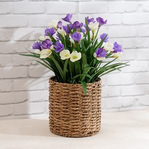 Cesta de mimbre marino para flores decorativas, cesta de almacenamiento hecha a mano, venta al por mayor, ecológica, hecha en Vietnam - Product Image 6
