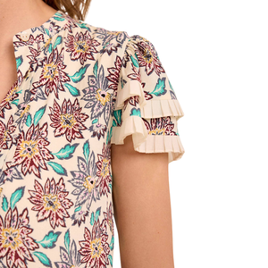 Vestido mini estampado para mujer, vestido de playa para vacaciones con cuello en V - Product Image 5