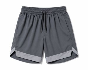 Shorts de sport pour homme, couleur unie, avec cordon de serrage, poches latérales, 100% polyester, respirant, taille mi-haute, séchage rapide, style décontracté - Product Image 2