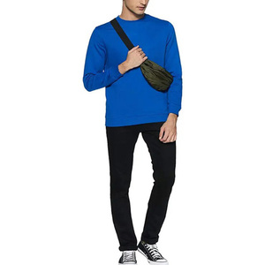 Casual Wear Men's Sweatshirts Blue Color Made With Cotton Fleece Wholesale Pullover Basics Breathable Crewneck Sweatshirts - Product Image 1