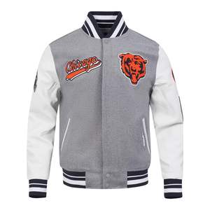 Veste universitaire personnalisée style streetwear, patch chenille brodé, mélange polaire chaud, boutonnée, vêtement d'extérieur décontracté pour l'hiver - Product Image 4