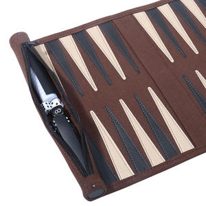 Tablero de Backgammon Cuadrado de Cuero PU de 21 Pulgadas, Personalizado, Ecológico, de Alta Calidad, Profesional, de Lujo, para Regalo - Product Image 1