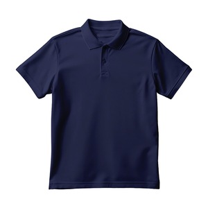 Polo de Manga Corta Azul Marino para Hombre, Corte Regular, Color Sólido, Informal, Tejido de Punto, 100% Poliéster, Secado Rápido - Product Image 6