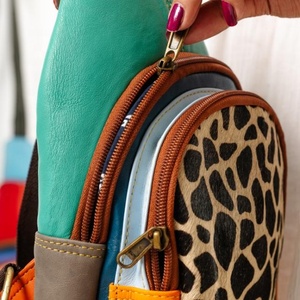 LW Genuine Cow Hide Leather Women's <b>Backpack</b> Bohemian Rock Style Insulated Portable Laptop Bag PVC Water Resistant Shoulder - Product Image 5