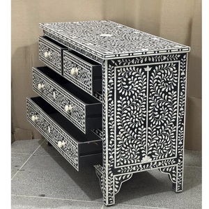 ILAHI's Bone Inlay <b>Drawer</b> Modern Design Agate Detailing <b>Storage</b> Portable Home Furniture - Product Image 2