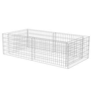 Maceta de gaviones de acero galvanizado 70,9 \ "x35.4 \" x19.7 \ "Macetas y macetas - Product Image 2