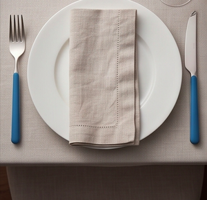 Ensemble d'ustensiles élégants en acier inoxydable avec manche fini bleu électrique pour les dîners, les mariages, l'utilisation en cuisine et les réceptions - Product Image 5