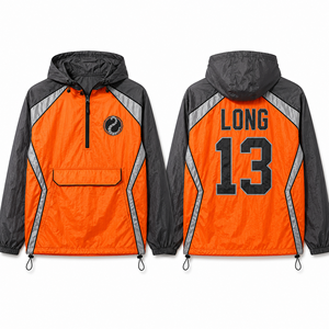 <b>Packable</b> Unisex Windbreaker <b>Jacket</b> Custom Wholesale Unlined Breathable Quickdry Fullzip Quarterzip Pullover Anorak Coach Running - Product Image 5