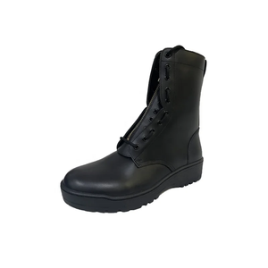 Botas de Motociclista de Cuero Negro para Hombre, Altura Media, Impermeables, para Invierno, Deportes al Aire Libre, con Cierre de Cremallera y Botón - Product Image 6