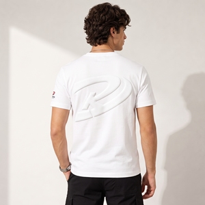 T-shirt imprimé pour homme, coupe classique, confortable, style streetwear décontracté, matière douce, design texturé en relief, col rond, manches courtes - Product Image 4
