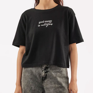 New Stylish Beat Arrival Comfortable Good Supplier High Quality Best Service High Quality Street Wear Printed Women Crop Top - Product Image 3