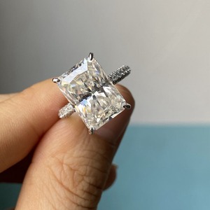 Export Quality Luxury Moissanite Diamond <b>Ring</b> for Women 925 Sterling Silver Engagement <b>Wedding</b> Jewelry Available For Sale - Product Image 2
