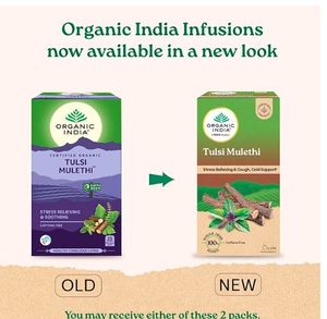 Organic India Wild Tulsi Mulethi 25 Bolsitas de Té Ricas en Antioxidantes Alivia los Síntomas de la Tos y el Resfriado Alivia el Estrés Refuerza la Inmunidad - Product Image 2