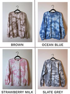 เสื้อฮู้ดดี้คุณภาพพรีเมียมน้ำหนักเบาขายดีสำหรับผู้ชาย ลายมัดย้อม คอกลม แขนยาว สไตล์เสื้อพูลโอเวอร์ - Product Image 6