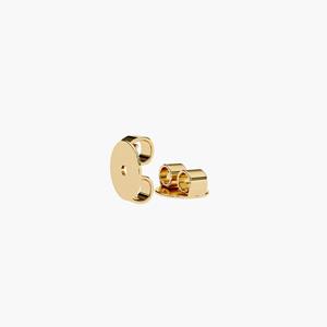 Élégantes boucles d'oreilles clous en or jaune 14 carats avec diamants de laboratoire, design dôme et haricot massif, minimalistes, certifiées IGI, cadeau de fête pour femme - Product Image 4
