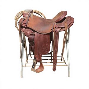 Selle de cheval confortable en cuir de buffle véritable, artisanale, qualité supérieure, selle de course anglaise, couvertures européennes pour chevaux en bois - Product Image 2