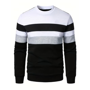 Crewneck Men's Winter Sweatshirt Cotton Polyester Long Sleeve Thermal Breathable <b>Thick</b> <b>Fleece</b> Custom Logo Eco-Friendly Solid - Product Image 2