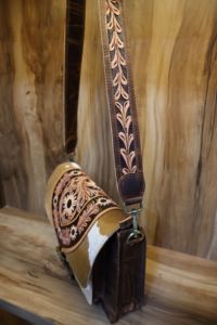 Bolso de mano de cuero con pelo de vaca grabado estilo occidental único para mujer, hecho a mano, estilo vintage, tipo bandolera - Product Image 5