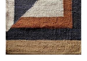 <b>Large</b> Handwoven Organic Jute Area <b>Rug</b> Handmade Home Floor Carpet Eco Friendly Bohemian Style Geometric Pattern Low Pile Medium - Product Image 5