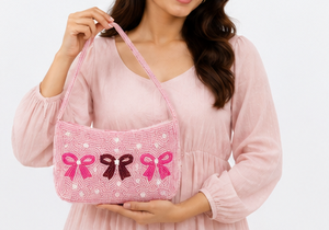 Sacs à main élégants pour femmes, ornés de perles, couleur unie, couleurs personnalisables, perles de rocaille, conçus pour les fêtes, les événements du soir et les vacances - Product Image 5