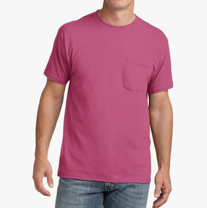 Men's Unisex Pocket T-<b>Shirts</b> <b>100</b>% <b>Polyester</b> Front Logo Quick Dry & Breathable - Product Image 1