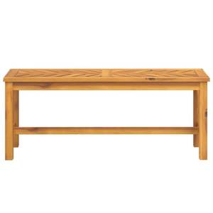 Banco de Jardín Duradero de 43.3 Pulgadas de Largo, Banco de Patio de Madera de Acacia Sólida Natural - Product Image 3