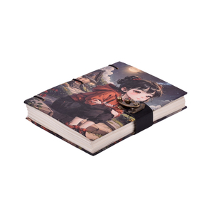 A5 Stylish Cartoon Girl Journal 200 Pages | Strong Cardboard Cover Notebook with Metal Clasp <b>Lock</b> <b>Diary</b> for School Office Use - Product Image 2