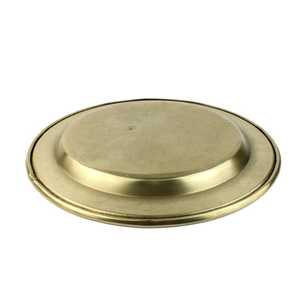 Assiette de service en aluminium faite à la main pour la cuisine et la restauration hôtelière, assiette ronde en métal couleur or antique - Product Image 2